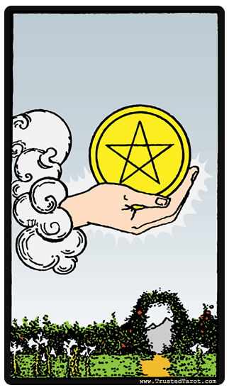 Ace of Pentacles tarot card