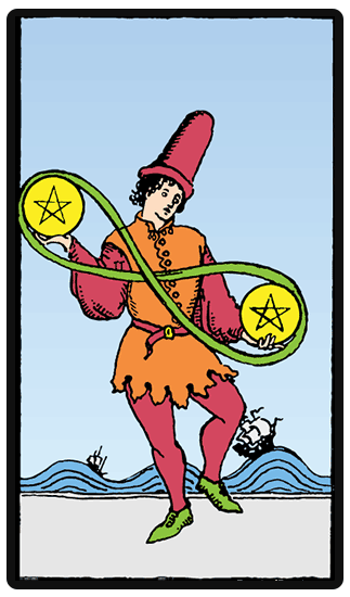 Two of Pentacles tarot card