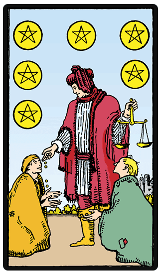 Six of Pentacles tarot card