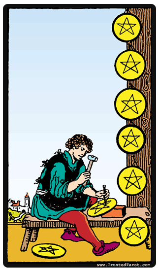 Eight of Pentacles tarot card